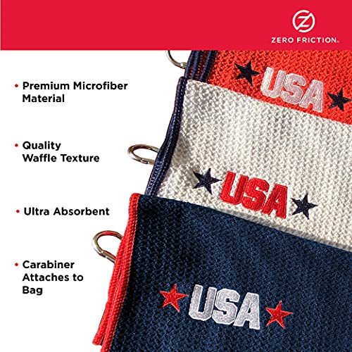 Red Zero Friction USA Golf Towel