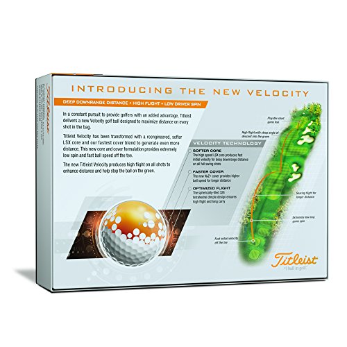 Titleist Velocity Golf Balls, White, 12-pack