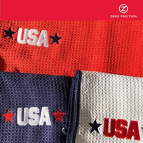 Red Zero Friction USA Golf Towel