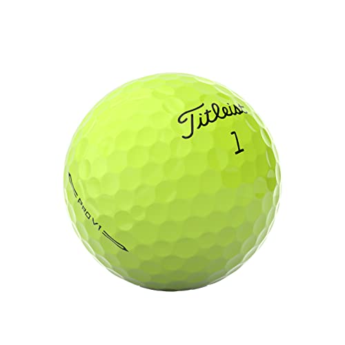 Titleist Pro V1 Yellow Golf Balls - One Dozen