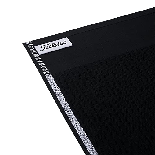 Titleist Black Golf Towel, Black/White, 20 x 40
