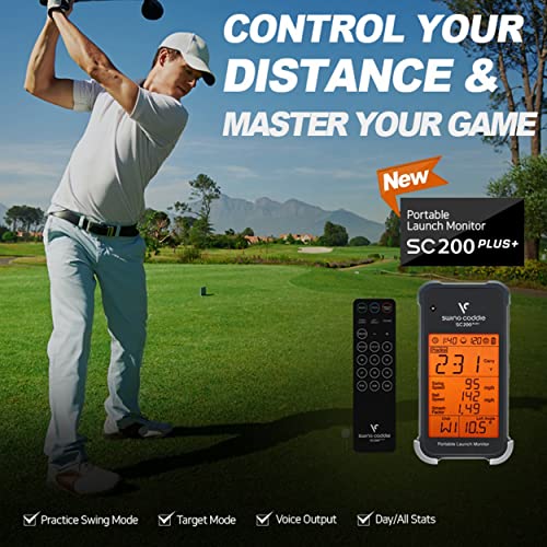 Voice Caddie SC200Plus Portable Golf Launch Monitor & Swing Analyzer