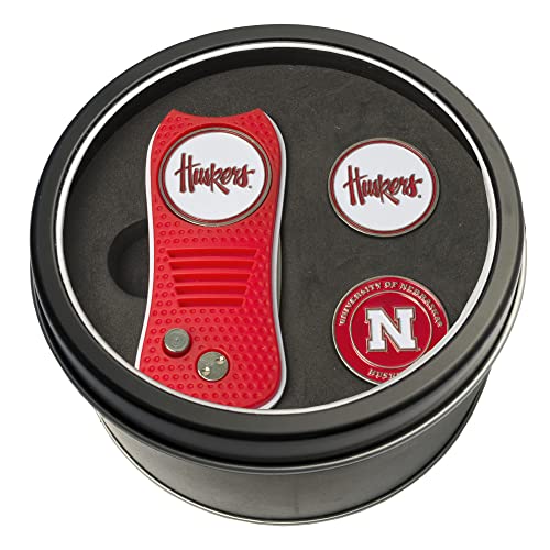 Nebraska Cornhuskers Tin Gift Set with Retractable Divot Tool