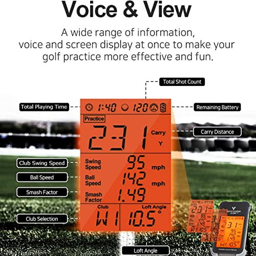 Voice Caddie SC200Plus Portable Golf Launch Monitor & Swing Analyzer
