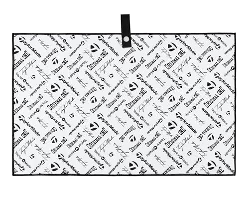TaylorMade Black Logo Microfiber Cart Towel: 15"x 24