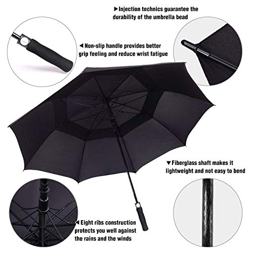 ACEIken Windproof Golf Umbrella, 62 Inch, Automatic Open