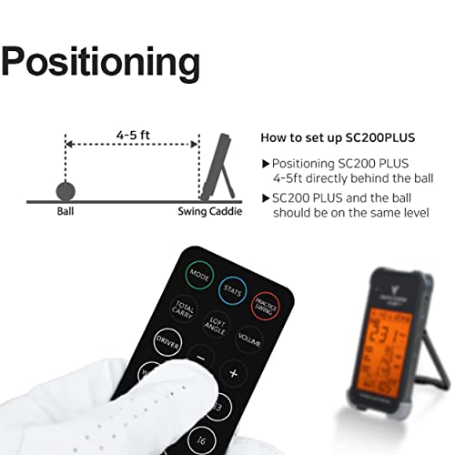 Voice Caddie SC200Plus Portable Golf Launch Monitor & Swing Analyzer
