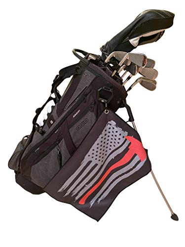 Red Line Firefighter American Flag Microfiber Golf Towel