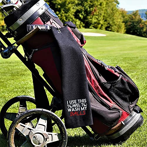 Embroidered Golf Towel with Clip for Golf Bags