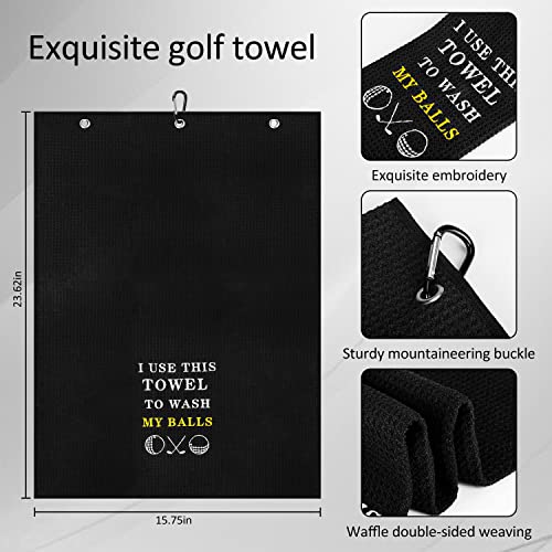 Artpreti Funny Embroidered Golf Towel for Golf Bags
