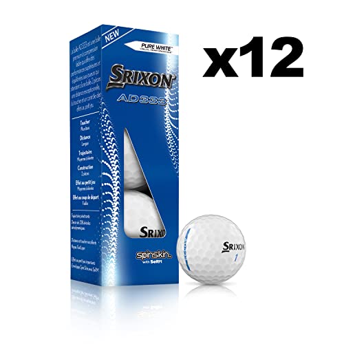 Srixon AD333 Golf Balls - Men's White, 12-Pack