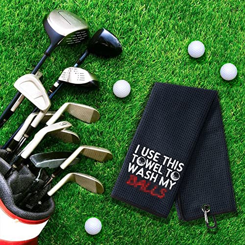 Embroidered Golf Towel with Clip for Golf Bags