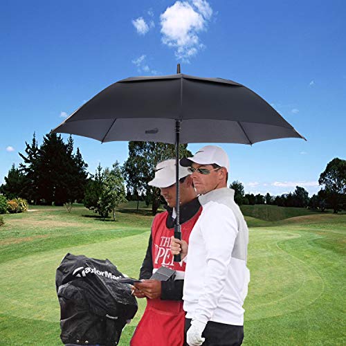 62/68/72 Inch Automatic Open Black Golf Umbrella