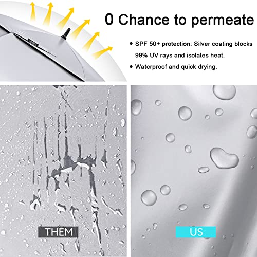 68" UV Protection Golf Umbrella, Auto Open Vented