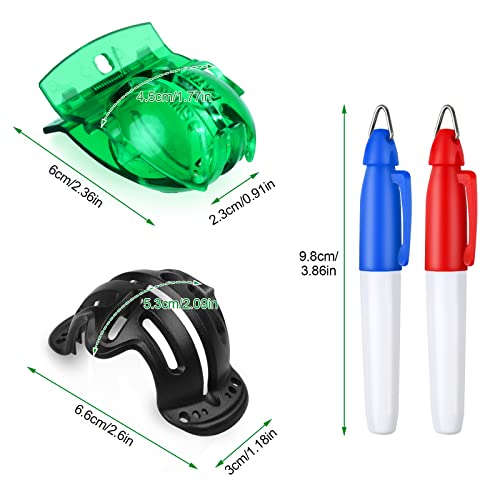 Golf Ball Marker Set with Alignment Tool and Stencils