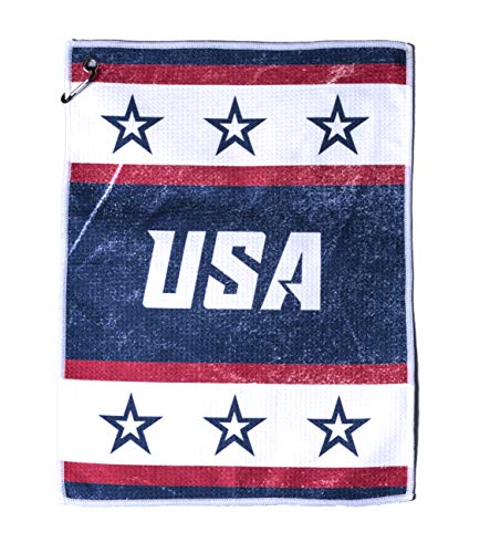 USA Flag Golf Towel 18x14 by SHANKITGOLF