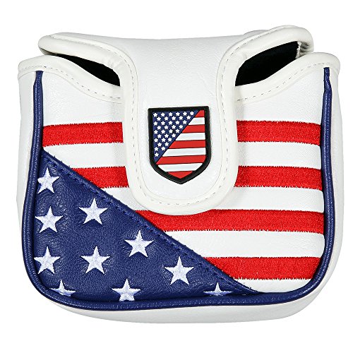 USA Large Mallet Putter Headcover with Magnetic Closure