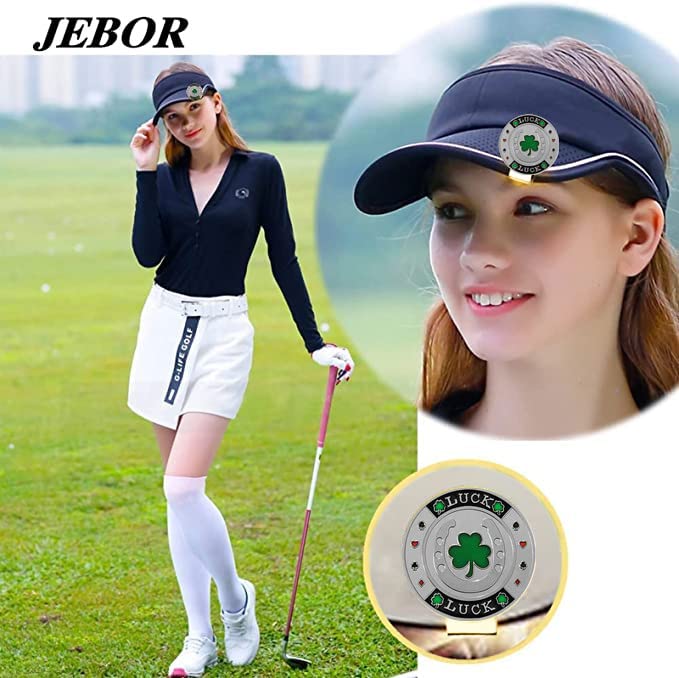 Jebor Golf Ball Markers with Hat Clips Set