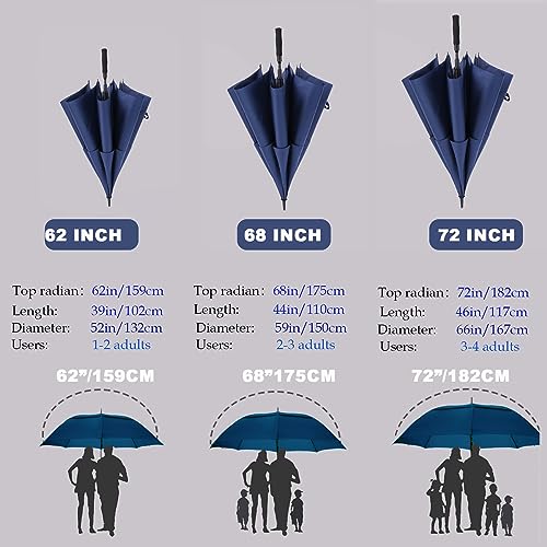 Baraida Extra Large Golf Umbrella - Navy Blue