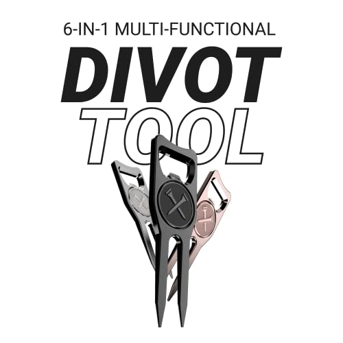 Blue Tees Golf 6-in-1 Premium Divot Tool & Ball Marker