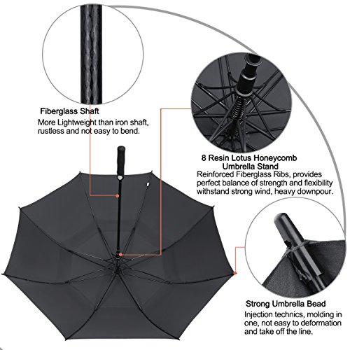 G4Free 47" Golf Umbrella - Oversize, Windproof, Waterproof