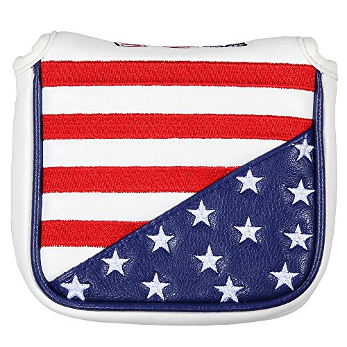 USA Large Mallet Putter Headcover with Magnetic Closure
