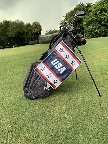 USA Flag Golf Towel 18x14 by SHANKITGOLF