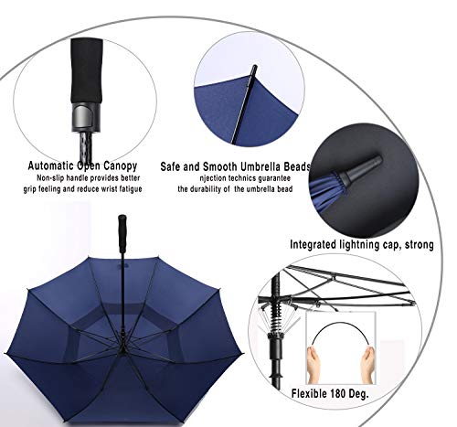 Baraida Extra Large Golf Umbrella - Navy Blue