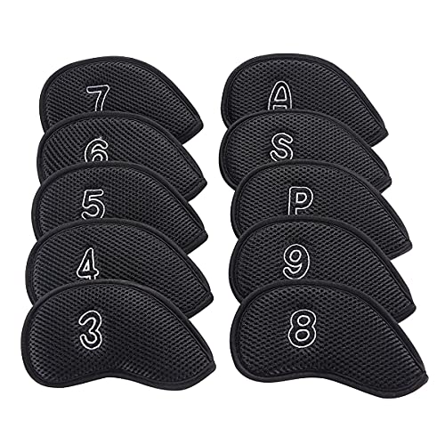 Sword & Shield Sports 10Pcs Mesh Golf Iron Covers