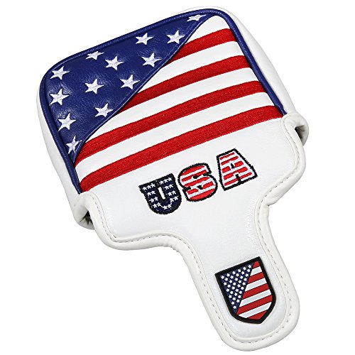USA Large Mallet Putter Headcover with Magnetic Closure