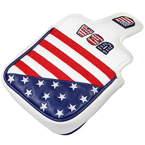 USA Large Mallet Putter Headcover with Magnetic Closure