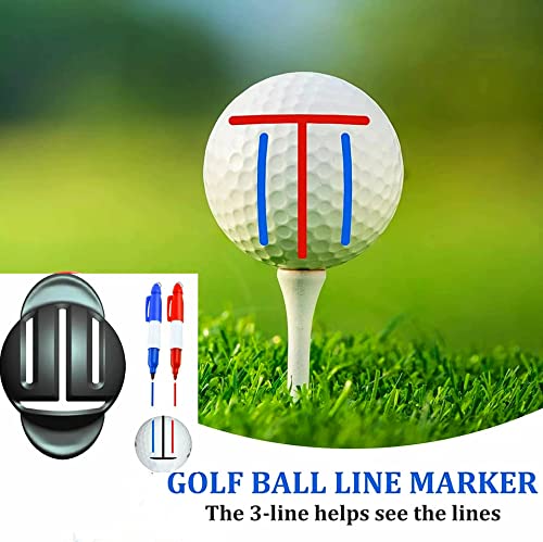 8 Pack Golf Ball Marker Set with Stencils