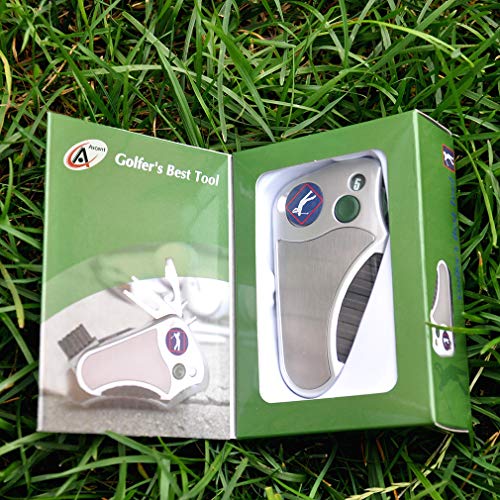 Golfer's Ultimate All-in-One Multitool - Stroke Counter, Divot Repair, Brush, Ball Marker, Cleat Tightener, Groove Cleaner