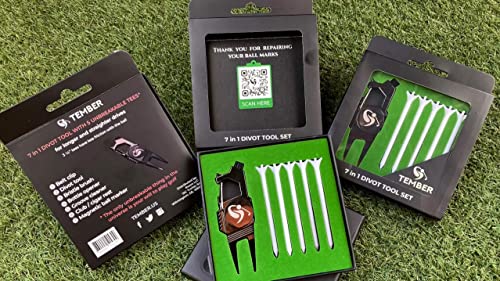 Divot Tool with Ball Marker and Tees - Golf