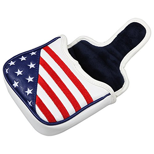 USA Large Mallet Putter Headcover with Magnetic Closure