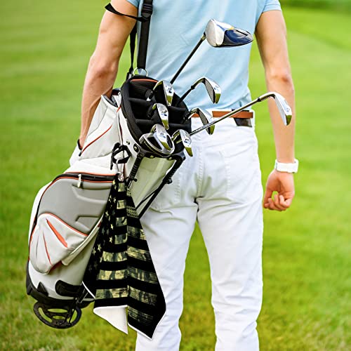 Camouflage USA Flag Golf Towel with Clip