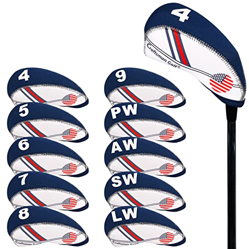 USA Flag Neoprene Golf Club Head Cover Set