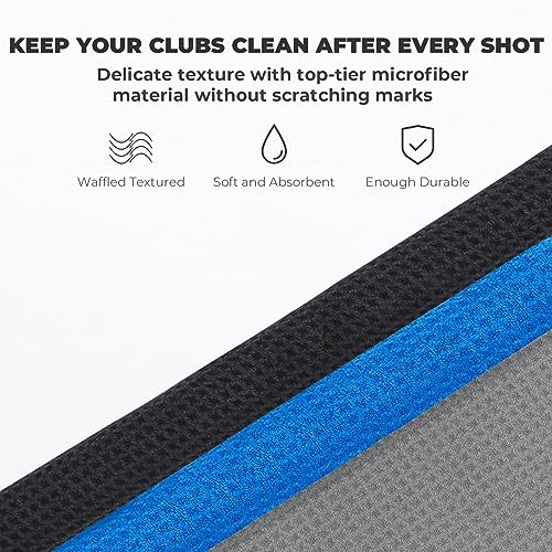 MOSUMI 3 Pack Golf Towel Set, Tri-fold