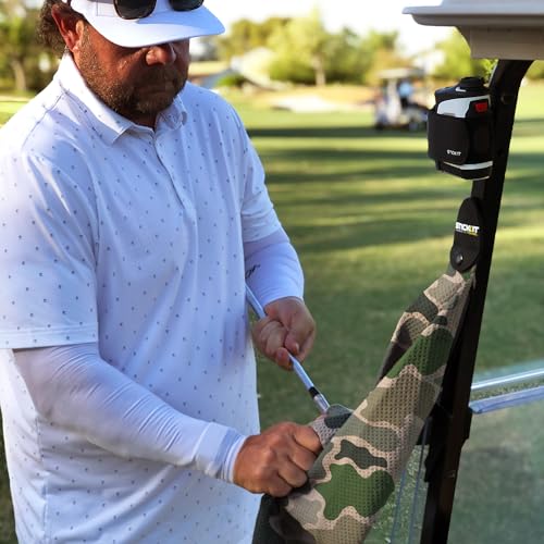 Magnetic Camo Green Golf Towel with Strong Magnet
