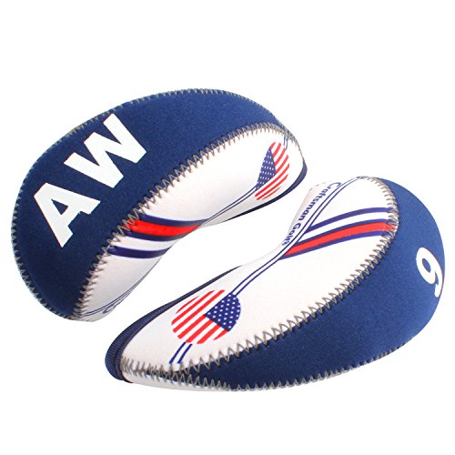 USA Flag Neoprene Golf Club Head Cover Set