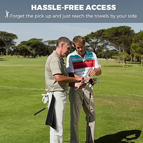 MOSUMI 3 Pack Golf Towel Set, Tri-fold