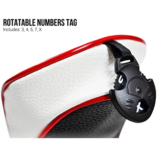 Premium Leather USA Golf Head Covers (Set of 3)