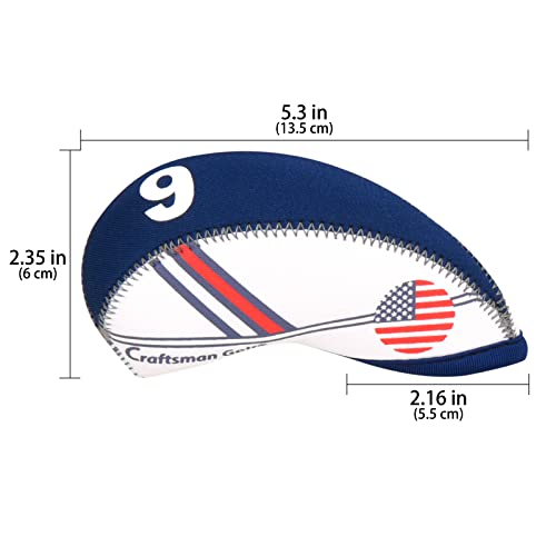 USA Flag Neoprene Golf Club Head Cover Set