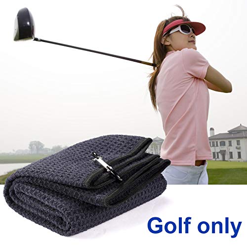 2 Pack Tri-fold Golf Towel Set, Microfiber Fabric