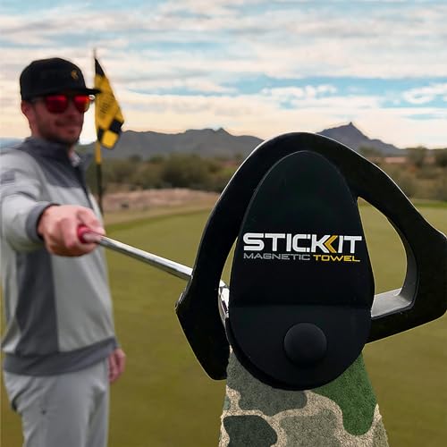 Magnetic Camo Green Golf Towel with Strong Magnet