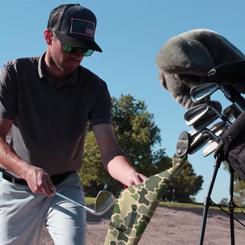 Magnetic Camo Green Golf Towel with Strong Magnet