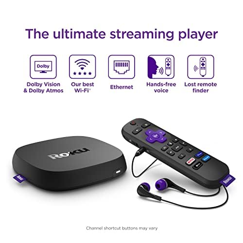 2022 Roku Ultra 4K/HDR Streaming Device with Voice Remote