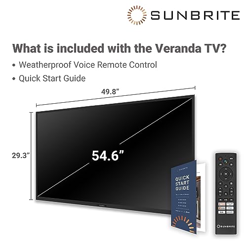 SunBrite Veranda 55" Outdoor Smart TV, 4K QLED