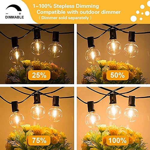Globe Outdoor String Lights: 27FT Patio Lights, Waterproof