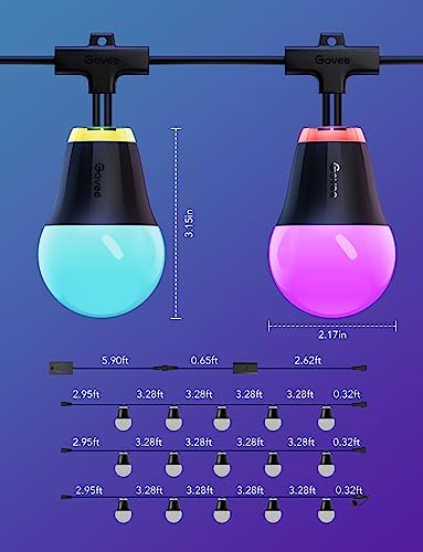 Govee 50ft RGBIC Smart Outdoor String Lights